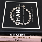 Armband met ronde steentjes – zilverkleurig – productfoto