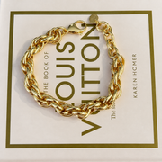 Armband met gedraaide schakels – goudkleurig – productfoto