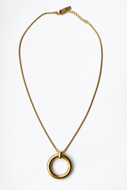 KIMÉ Ketting met ringhanger – goudkleurig – volledige ketting