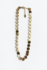 KIMÉ Ketting met ronde schijfjes – goudkleurig – volledige ketting