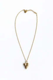 KIMÉ Hartketting met steentjes – goudkleurig – productfoto