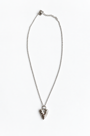 KIMÉ Hartketting met steentjes – zilverkleurig – productfoto
