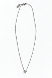 KIMÉ Fijne ketting met steentje – zilverkleurig – productfoto