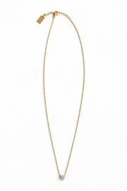 KIMÉ Fijne ketting met steentje – goudkleurig, volledige ketting