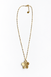 KIMÉ Ketting met bloemhanger – goudkleurig