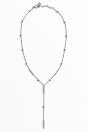 KIMÉ Y-ketting met staafjes – zilverkleurig – productfoto