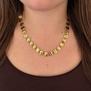 KIMÉ Ketting met ronde schijfjes – goudkleurig
