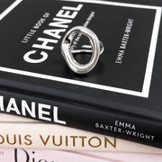 Ring met open ovale vorm – zilverkleurig productfoto